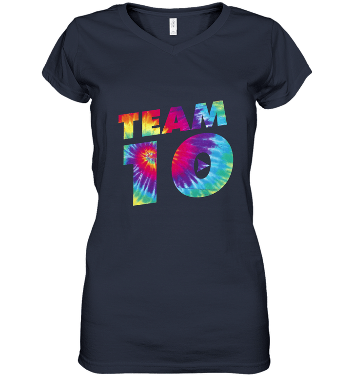 Colorful Team 10 Women V-Neck