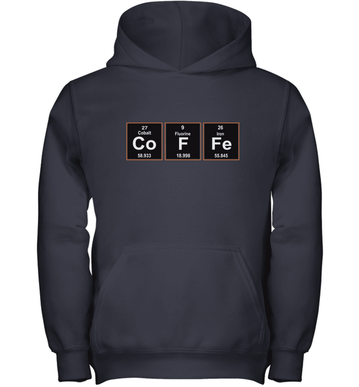 Coffee Periodic Table Science Funny Youth Hoodie
