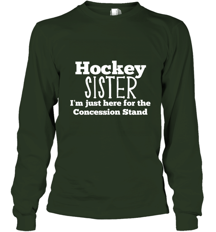 Funny Hockey Sister Girls Shirt Sibling Daughter Son Game Unisex Long Sleeve
