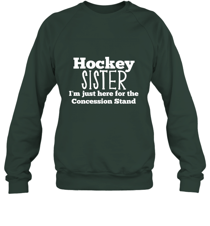 Funny Hockey Sister Girls Shirt Sibling Daughter Son Game Unisex Crewneck Sweatshirt