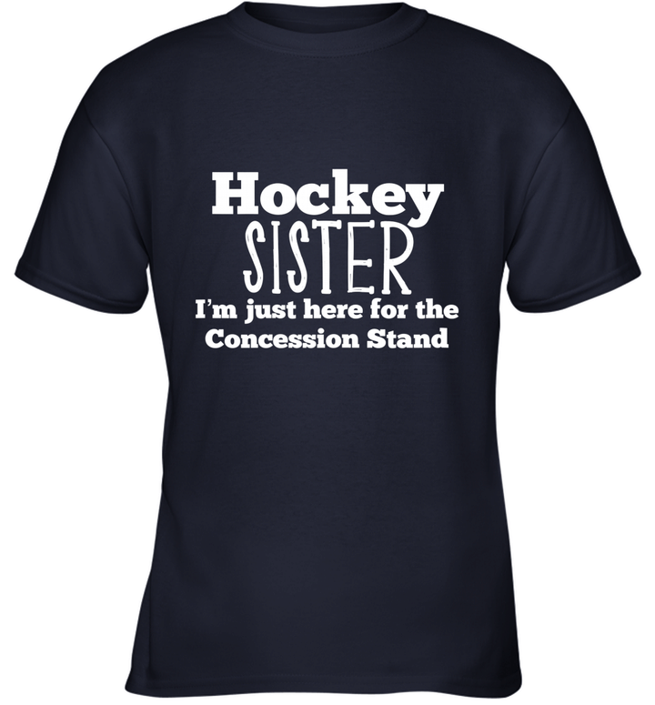 Funny Hockey Sister Girls Shirt Sibling Daughter Son Game Youth T-Shirt