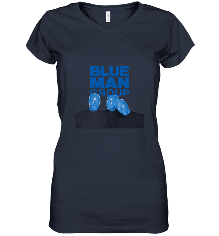 Vintage Blue Man Group Tour T Shirt Women V-Neck