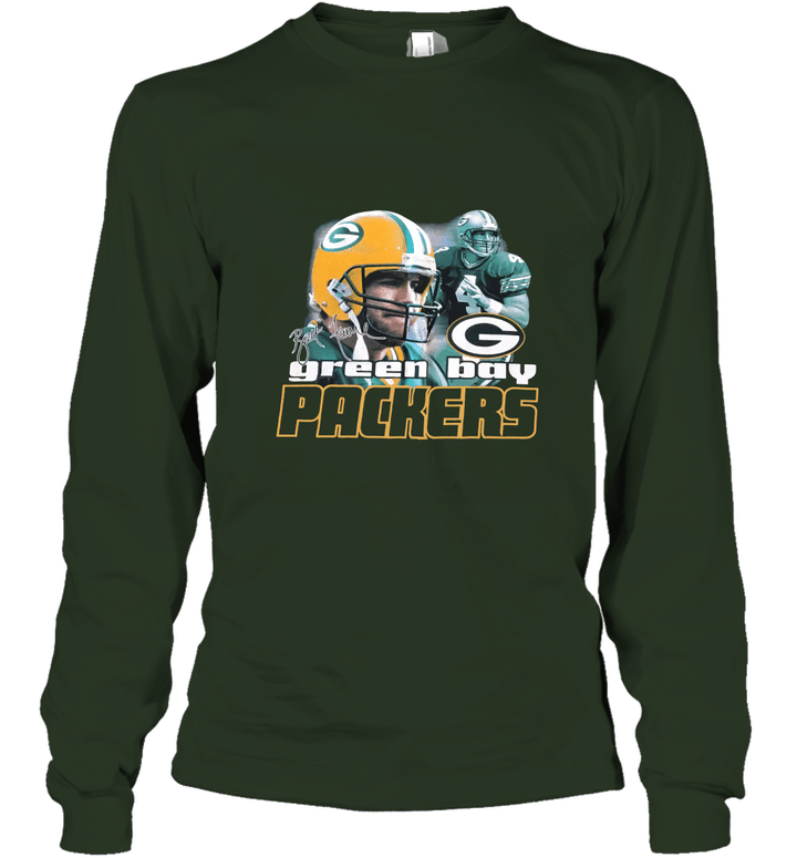 Vintage Brett Favre T shirt L Green Bay Packers Unisex Long Sleeve