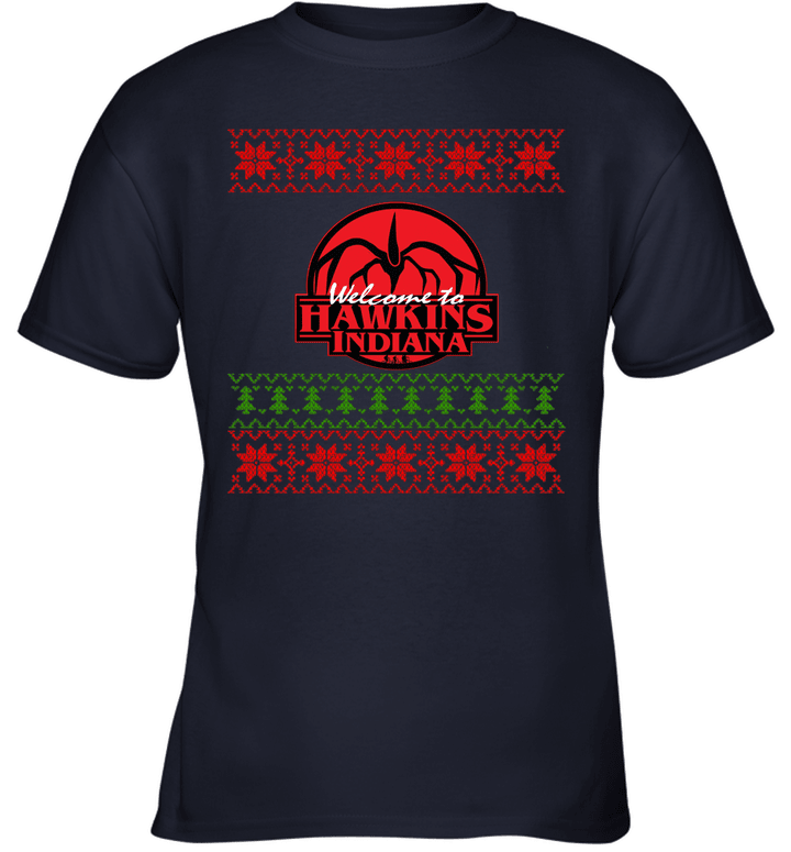 Welcome to Hawkins Indiana Christmas Youth T-Shirt