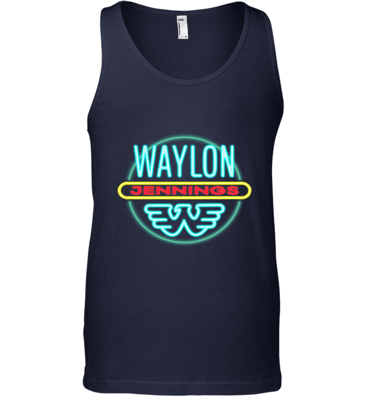 Waylon Jennings Men's Neon Tee T Shirt Tank Top