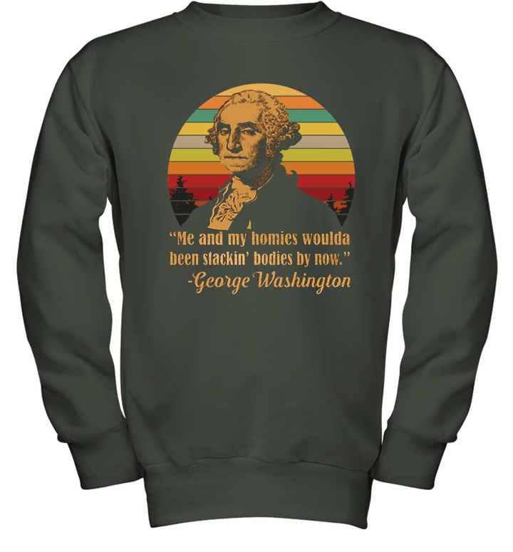 Washington quote Youth Crewneck Sweatshirt