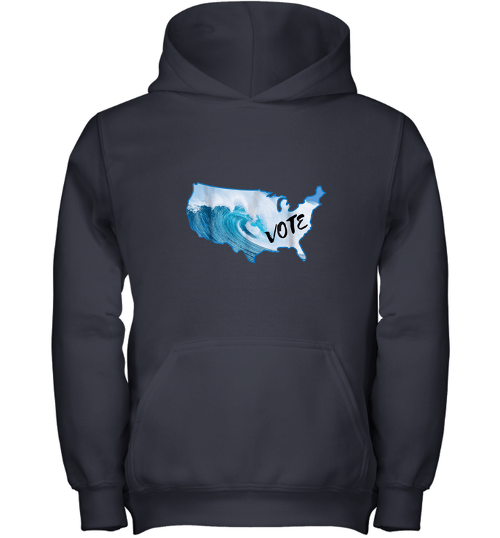 Vote Wave 2018 T shirt Youth Hoodie