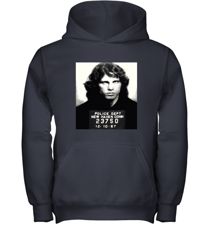 Vtg. Jim Morrison Mugshot Youth Hoodie