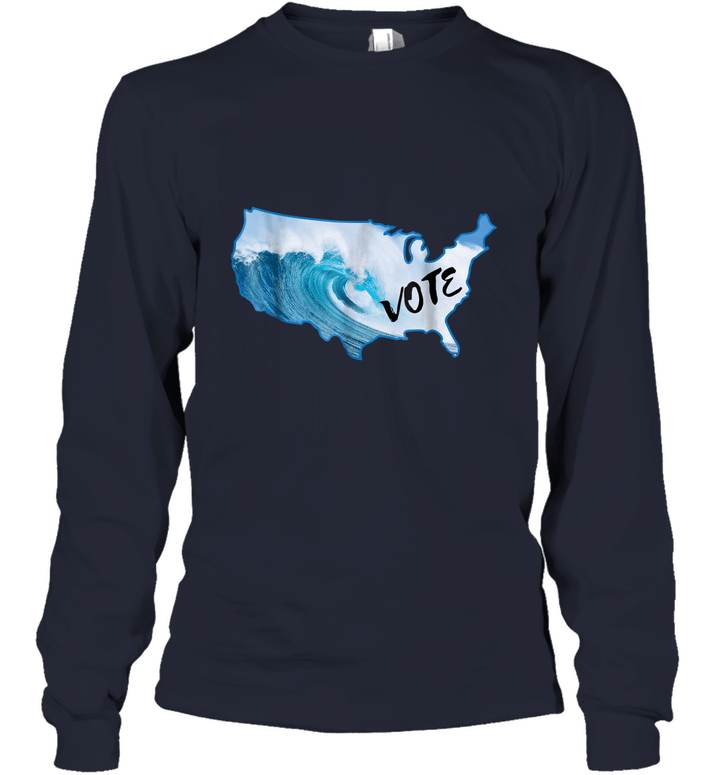 Vote Wave 2018 T shirt Youth Long Sleeve