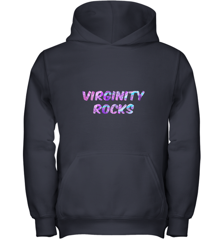 Virginity Rocks Colorful Funny Cool Letters Youth Hoodie