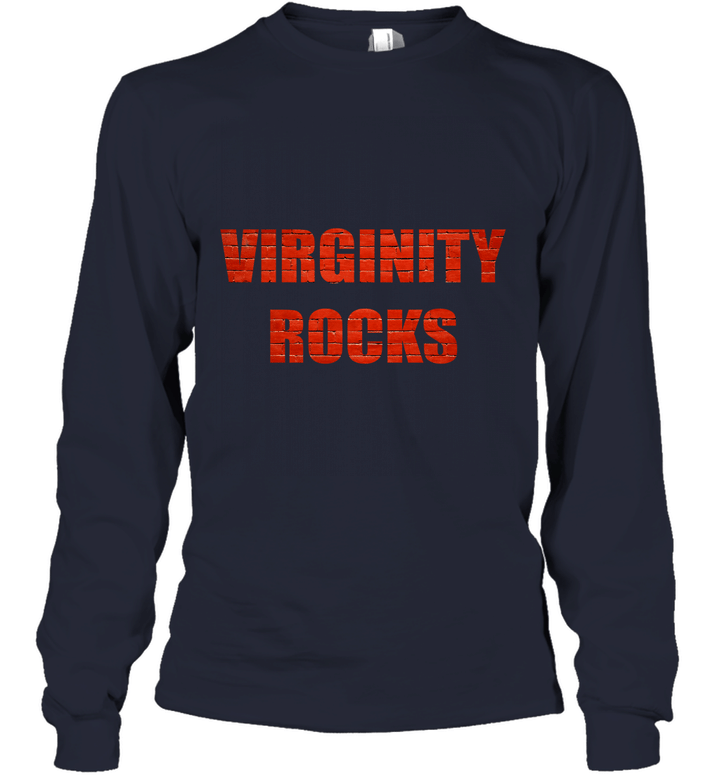 Virginity Rocks Funny Cool Letters Youth Long Sleeve