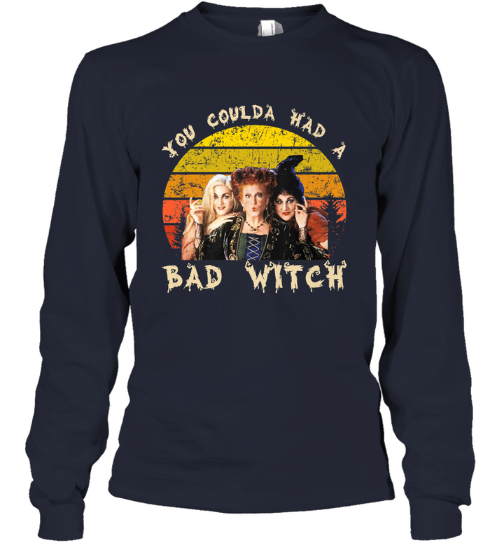 Vintage You Coulda had a Bad Witch Halloween Youth Long Sleeve