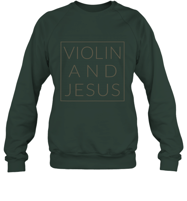 Violin and Jesus Christian Musician, Violinist Music Tank Top Unisex Crewneck Sweatshirt