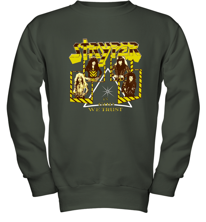 Vintage STRYPER 1988 In God We Trust Tour Shirt 80s Christian Rock Youth Crewneck Sweatshirt