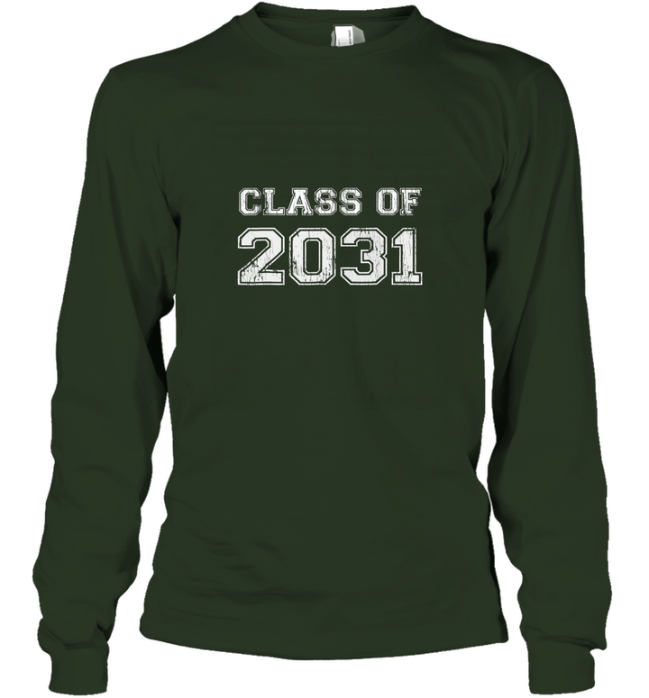 Class Of 2031 T Shirt  Graduate Kindergarten Seniors Unisex Long Sleeve