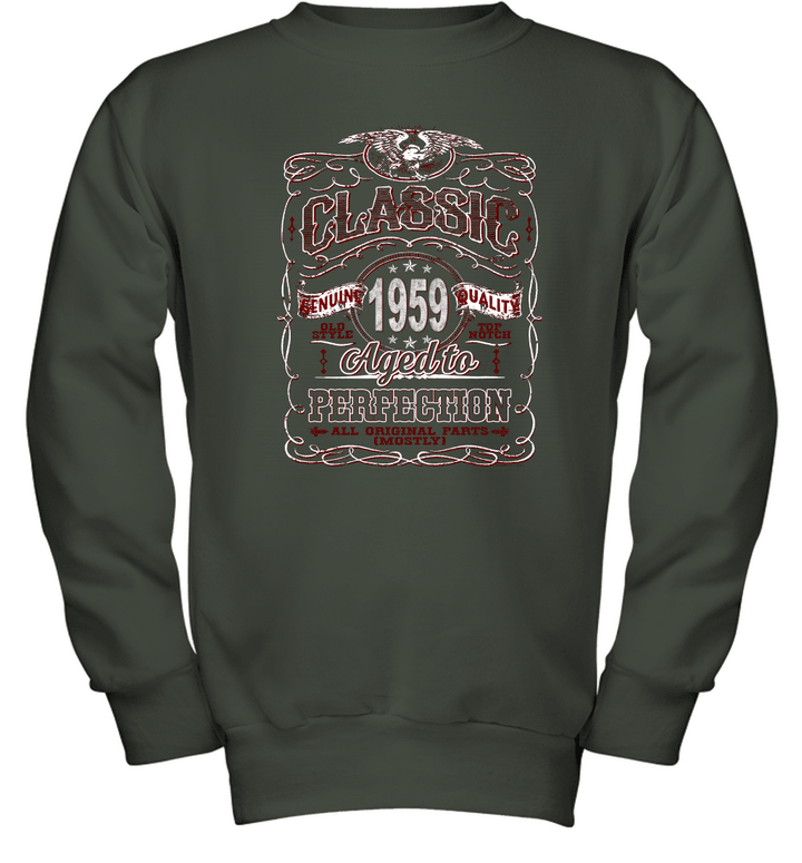 Classic 1959 Aged to Perfection Youth Crewneck Sweatshirt