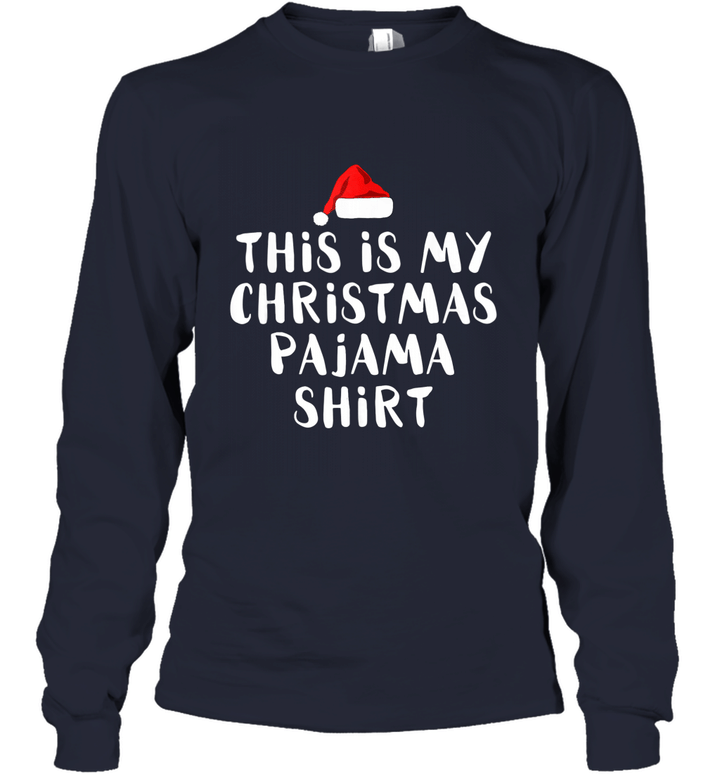 Christmas Pajama T Shirt Funny Christmas day Youth Long Sleeve