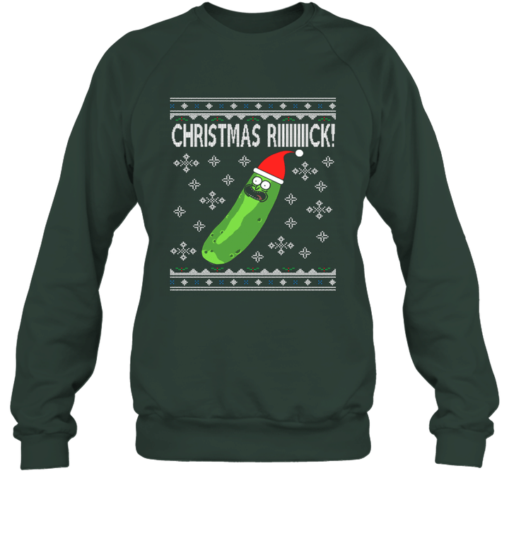 Christmas Pickle Rick Santa Unisex Crewneck Sweatshirt
