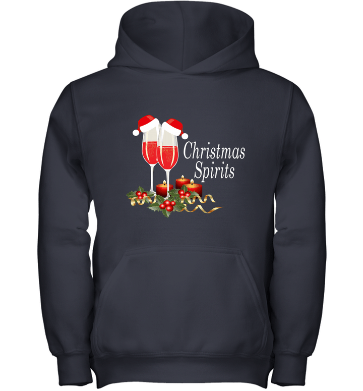 Christmas Spirit Wine Limited Youth Hoodie
