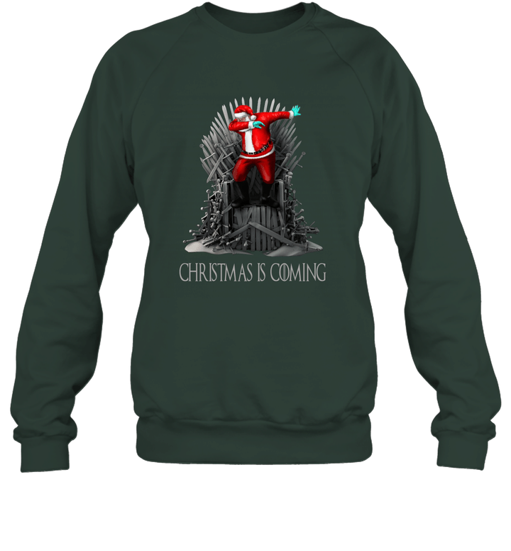 Christmas Is Coming Santa Dabbing Unisex Crewneck Sweatshirt