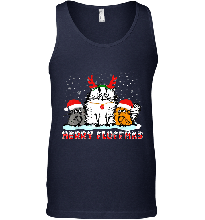 Christmas Cute Santa Cat Merry Fluffmas Tank Top