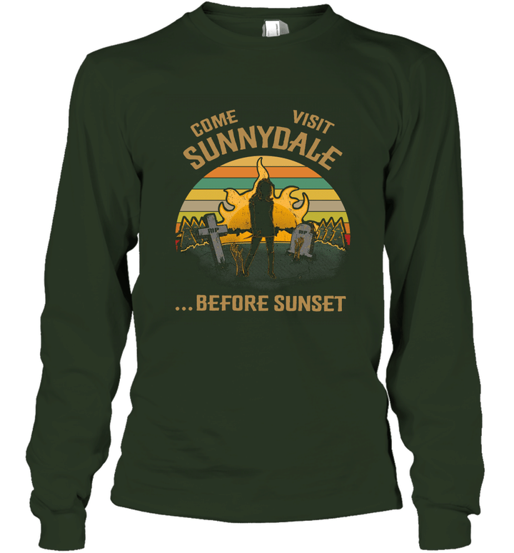 Come Visit Sunnydale Before Sunset Vintage Unisex Long Sleeve