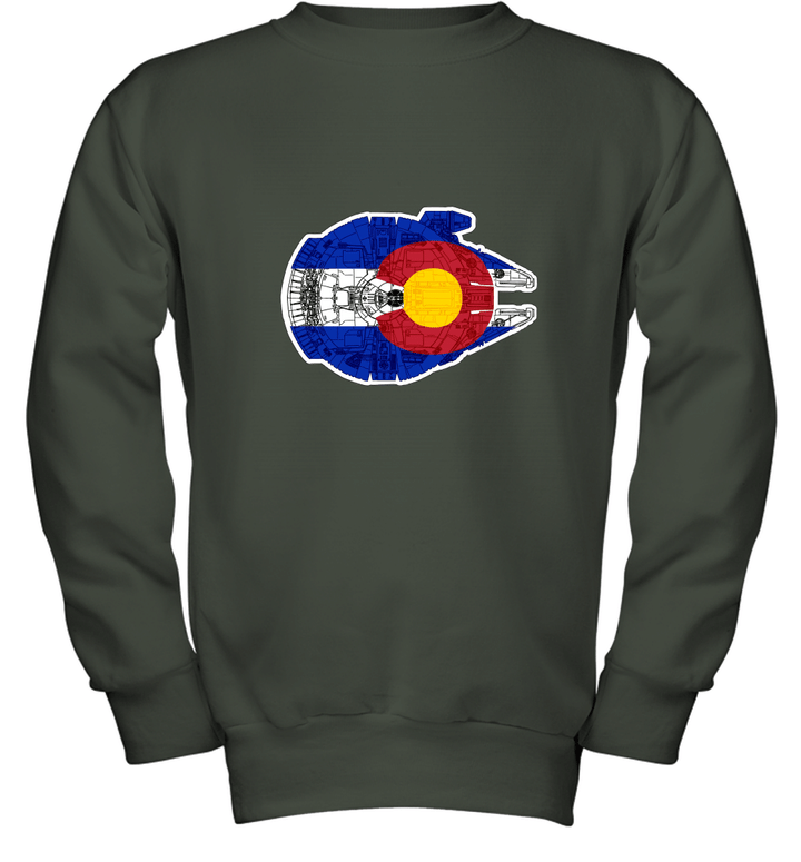 Colorado Flag and The Millennium Youth Crewneck Sweatshirt