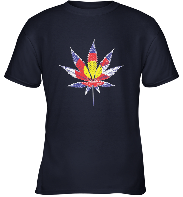 Colorado Flag Pot Leaf Youth T-Shirt
