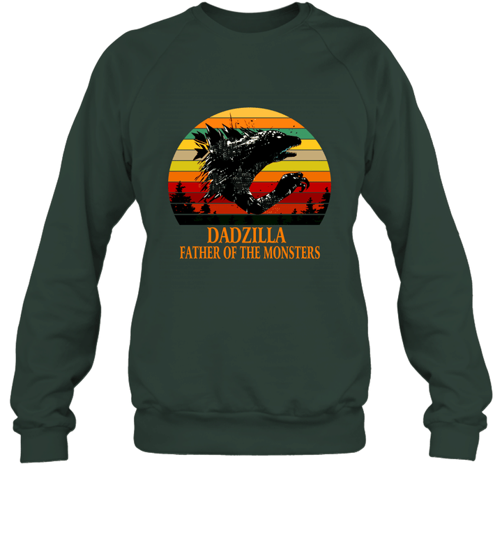 Dadzilla Father Of The Monsters Dinosaur Father Day Shirt Unisex Crewneck Sweatshirt
