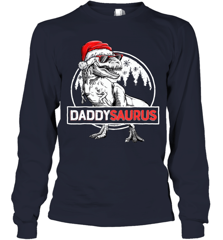 Daddy Saurus Christmas Youth Long Sleeve