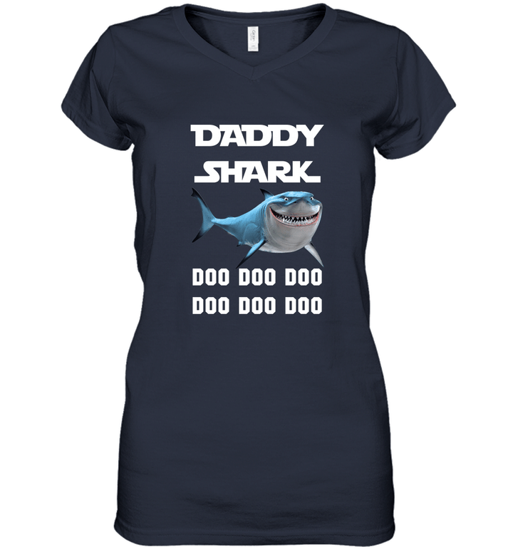Daddy Shark Doo Doo Doo a Women V-Neck