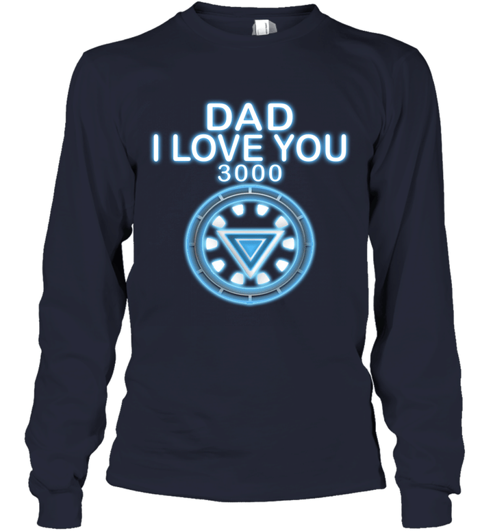 Dad I Love You 3000 Iron Logo No Flashing Youth Long Sleeve