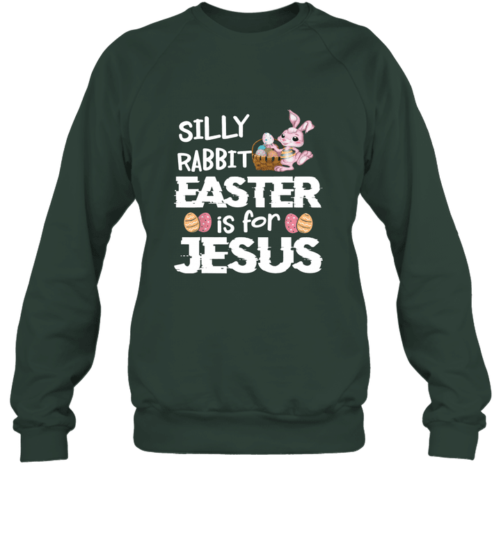 Cute Silly Rabbit Easter Is for Jesus Christians Unisex Crewneck Sweatshirt