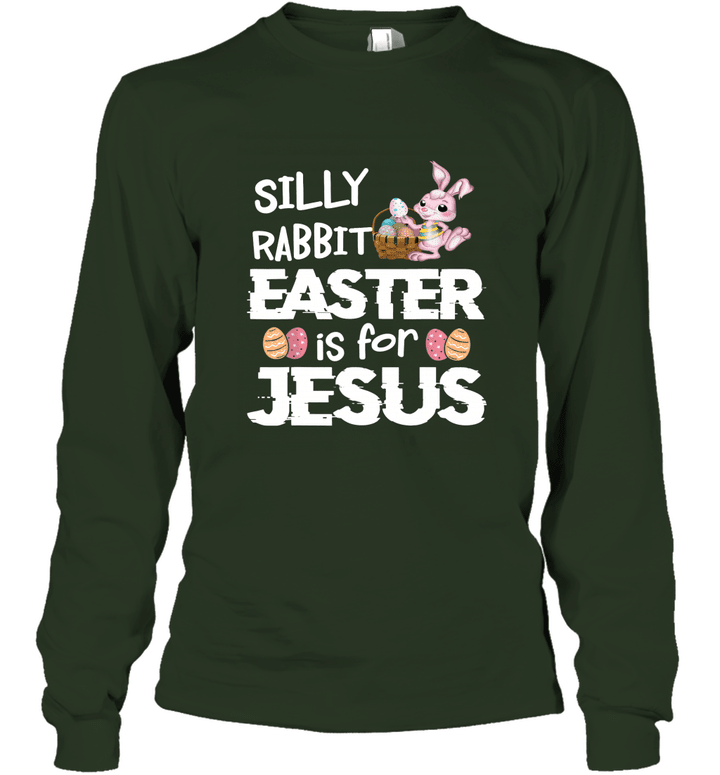 Cute Silly Rabbit Easter Is for Jesus Christians Unisex Long Sleeve
