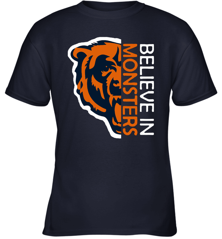 Couples Believe in Monsters Chicago Bears Youth T-Shirt