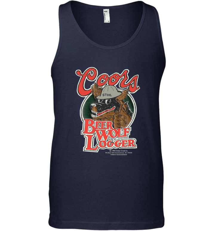 Coors Beer Wolf Logger Tank Top