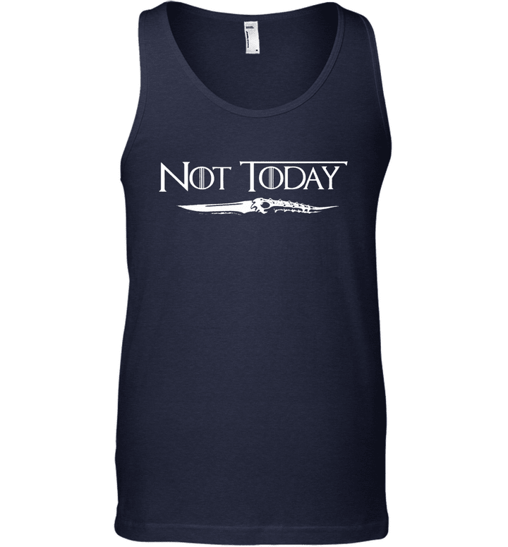 Cool Not Today Arya Stark Game of Thrones GOT Long Sleeve Canvas T Shirt for Women Men Fans Gift White Tank Top