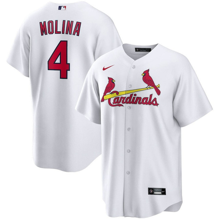 Men's St. Louis Cardinals Yadier Molina Nike White Home Replica Player Name Jersey