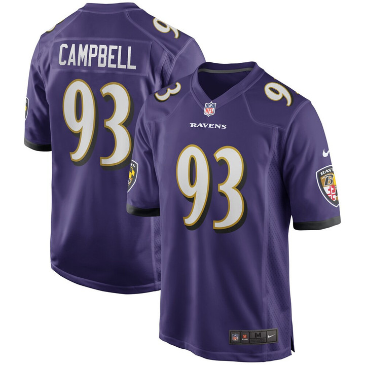 Men's Baltimore Ravens Calais Campbell Nike Purple Game Player Jersey