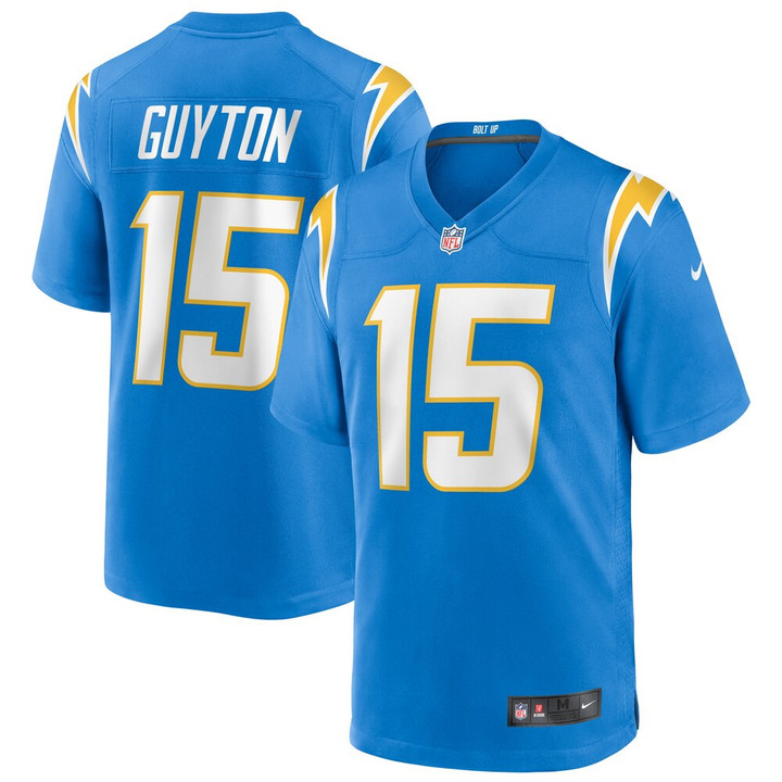 Men's Los Angeles Chargers Jalen Guyton Nike Powder Blue Game Player Jersey