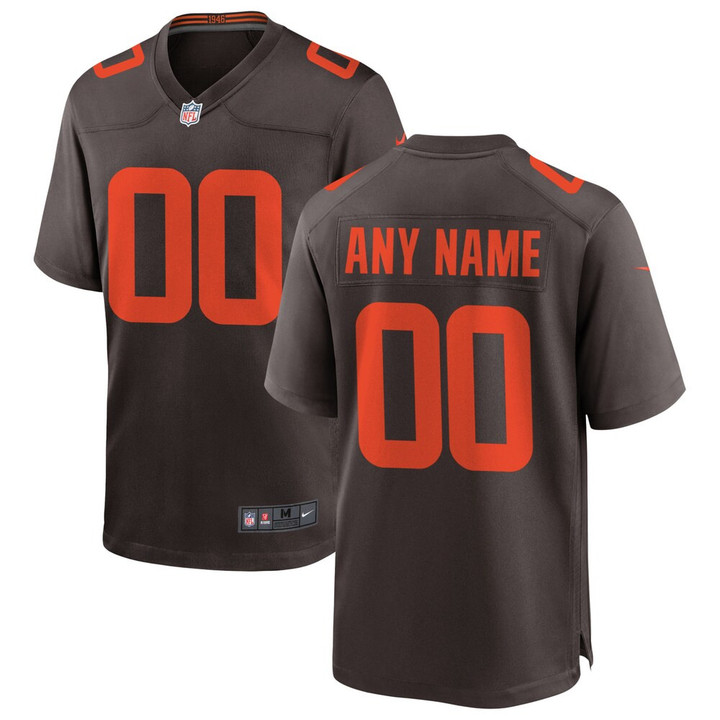 Men's Cleveland Browns Nike Brown Alternate Custom Game Jersey