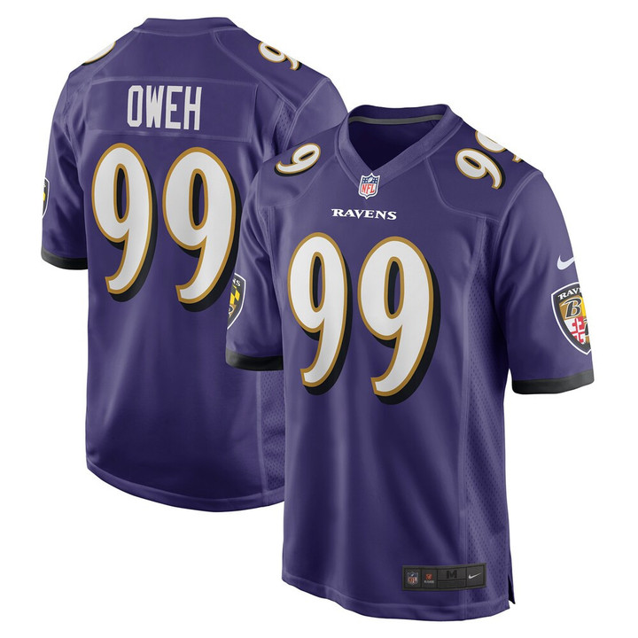 Men's Baltimore Ravens Odafe Oweh Nike Purple Game Player Jersey