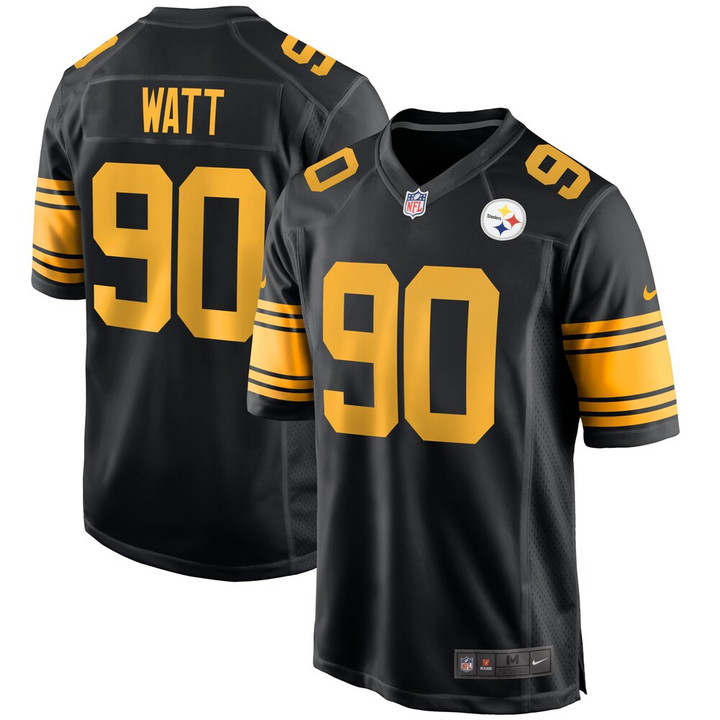 Men's Pittsburgh Steelers T.J. Watt Nike Black Alternate Game Player Jersey