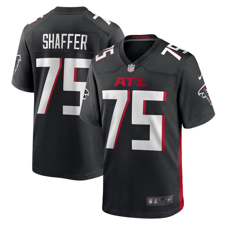 Men's Atlanta Falcons Justin Shaffer Nike Black Player Game Jersey