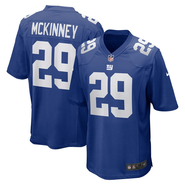 Men's New York Giants Xavier McKinney Nike Blue Game Jersey