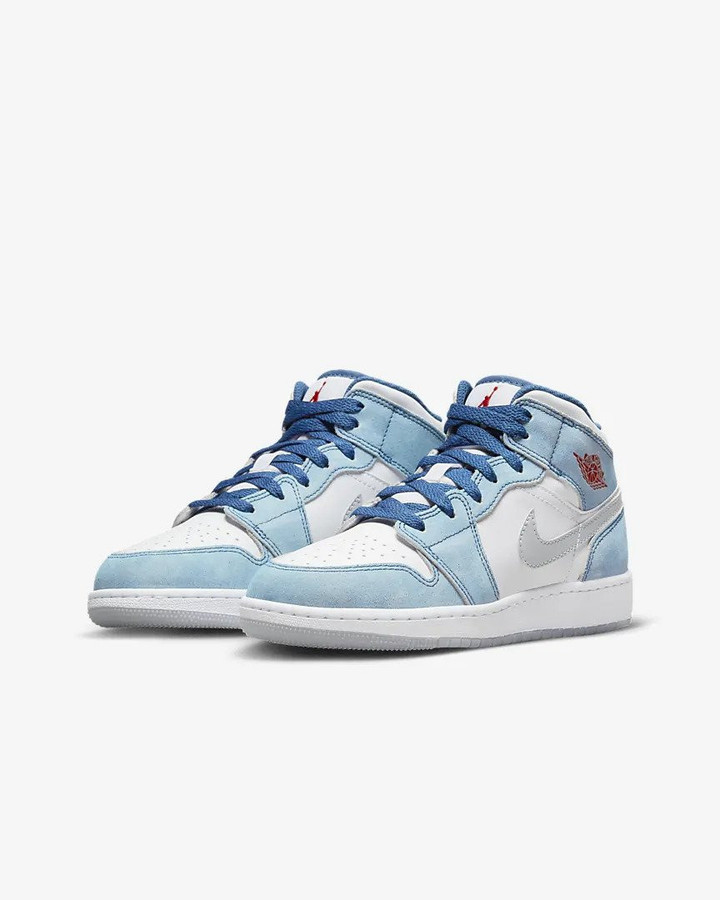 Air Jordan 1 Mid 'French Blue Fire Red'