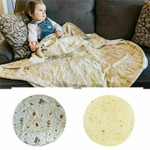 Giant Flour Tortilla Throw Blanket, Novelty Tortilla Blanket for Your Family, Soft and Comfortable Flannel Taco Blanket