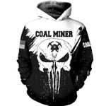 Coal Miner Skull US American 3D Hoodie