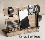 Charging Station organizer, Police officer gifts for men, Watch stand, Watch holder, Gift from daughter
