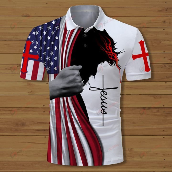 Jesus American Flag Christ Christian God  ALL OVER PRINTED SHIRTS DH061901